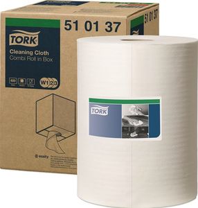 Tork Poetsdoek | L380xB320ca. mm | wit | 1 laags | wiel | 1 stuk - 510137 510137