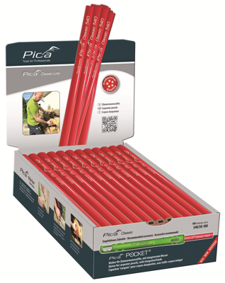 Pica 540/30 Timmermanspotloden | 30cm | Display | 100 stuks - PI54030-100