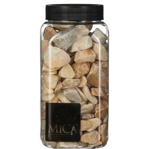 Decoratie/hobby steentjes licht bruin / creme 650 ml