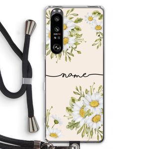 Daisies: Sony Xperia 1 III Transparant Hoesje met koord