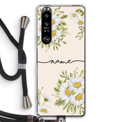 Daisies: Sony Xperia 1 III Transparant Hoesje met koord