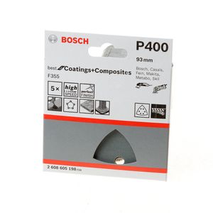 Bosch 2 608 605 198 benodigdheid voor handmatig schuren Schuurpapier P400 5 stuk(s)