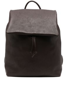 Marsèll sac à dos en cuir à logo embossé - Marron