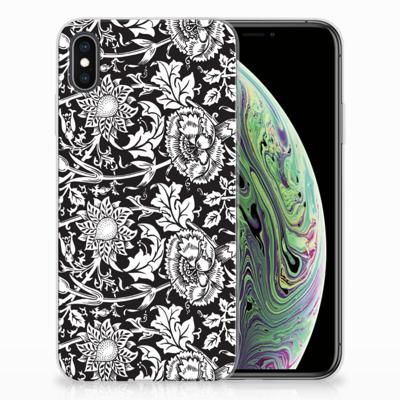 Apple iPhone Xs Max | TPU Case | Black Flowers Apple iPhone Xs Max | TPU Case | Black Flowers