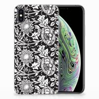 Apple iPhone Xs Max | TPU Case | Black Flowers