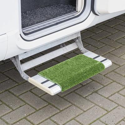 Opstapmat - groen - kunststof - 46 x 40 cm - antislip voor caravan/camper