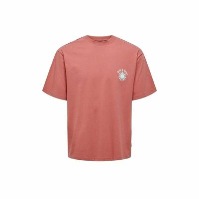 Heren-T-Shirt met Korte Mouwen Only & Sons Onskasen Rlx Zalm - Maat: XL