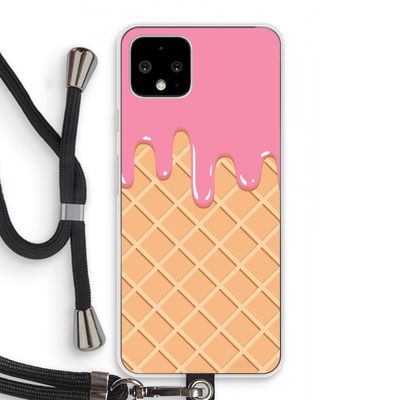 Ice cream: Pixel 4 Transparant Hoesje met koord