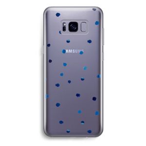 Blauwe stippen: Samsung Galaxy S8 Plus Transparant Hoesje