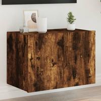 Tv-wandmeubel met LED-verlichting 60x35x41 cm gerookt eiken - thumbnail