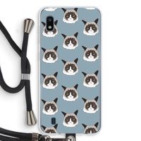 It's a Purrr Case: Samsung Galaxy A10 Transparant Hoesje met koord