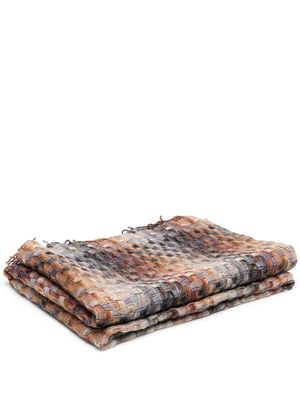 Missoni Home couverture à design tissé - Marron
