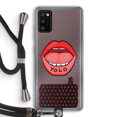 Yolo Denise: Samsung Galaxy A41 Transparant Hoesje met koord