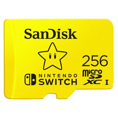 SanDisk MicroSDXC Extreme Gaming 256GB 100MB / 90mb Nintendo licensed Micro SD-kaart Geel