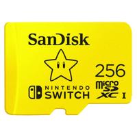 SanDisk MicroSDXC Extreme Gaming 256GB 100MB / 90mb Nintendo licensed Micro SD-kaart Geel