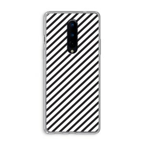 Strepen zwart-wit: OnePlus 8 Transparant Hoesje