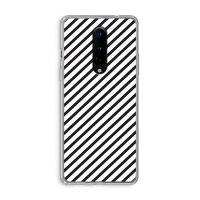 Strepen zwart-wit: OnePlus 8 Transparant Hoesje