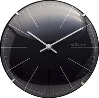 NeXtime NE-3506ZW Wandklok Big Stripe Ø20 Glas Zwart NeXtime NE-3506ZW Wandklok Big Stripe Ø20 Glas Zwart