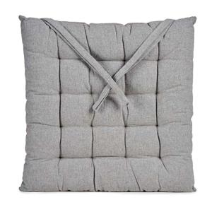 Stoelkussen Decorama - binnen/buiten - lichtgrijs - 40 x 40 x 5cm - polyester