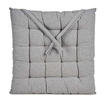 Stoelkussen Decorama - binnen/buiten - lichtgrijs - 40 x 40 x 5cm - polyester