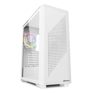 Sharkoon VS9 RGB White tower behuizing 2x USB-A | 2x USB-C | RGB | Tempered Glass