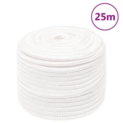 VidaXL Boottouw 12 mm 25 m polypropyleen volwit