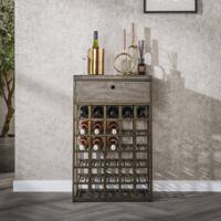 LifestyleFurn Wijnkast 'Dishon' Antiek Brass, Met 30 flessen