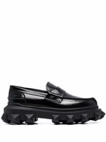 Valentino Garavani mocassins Trackstud en cuir - Noir