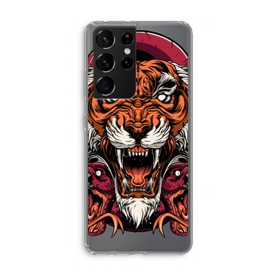 Tiger and Rattlesnakes: Samsung Galaxy S21 Ultra Transparant Hoesje