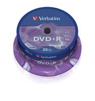 Verbatim DVD recordable DVD+R, spindel van 25 stuks - thumbnail