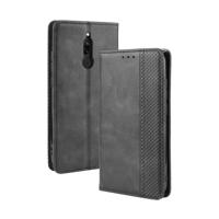 Voor Xiaomi Redmi 8 magnetische Buckle retro Crazy Horse textuur horizontale Flip lederen draagtas met houder & kaartsleuven & fotolijstjes (zwart)