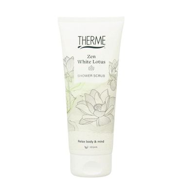Zen white lotus shower scrub