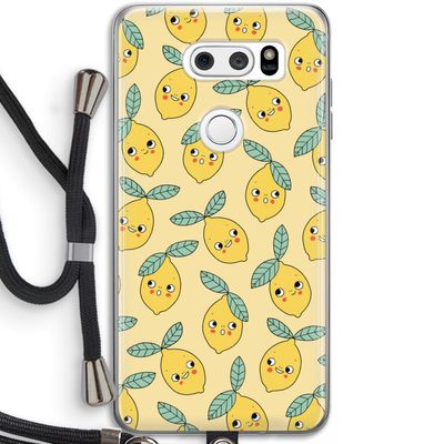 Citroenen: LG V30 Transparant Hoesje met koord