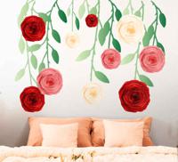 Bloemen stickers Hangende rozen - thumbnail