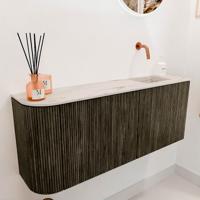 Toiletmeubel Mondiaz Joya Dlux | 101.6 cm | Meubelkleur Shadow | Faye wastafel Nata Wasbak Rechts | Zonder kraangat(en)
