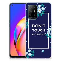 OPPO A94 5G | Reno5 Z Silicone-hoesje Flowers Blue DTMP