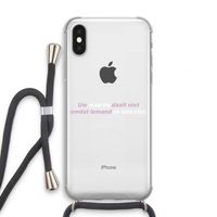 uw waarde daalt niet: iPhone X Transparant Hoesje met koord