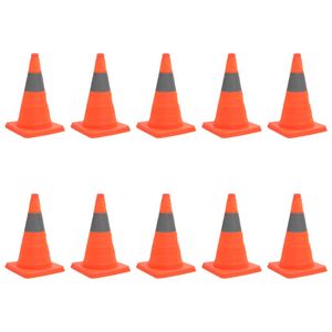 VidaXL Verkeerskegel pop-up 10 st 42 cm