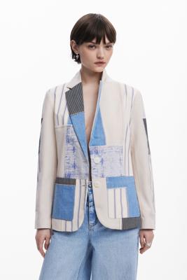 Patchwork blazer - WHITE - L