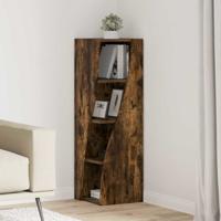 Hoekkast Gerookt eiken 32x32x102cm Bewerkt hout