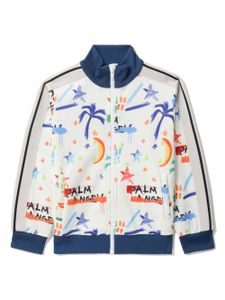 Palm Angels Kids veste bomber à imprimé graphique - Blanc