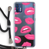Bite my lip: Motorola Moto G9 Plus Transparant Hoesje met koord