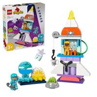 LEGO 10422 DUPLO Space Shuttle Adventure 3-in-1, raket bouwspeelgoed, educatief speelplezier.