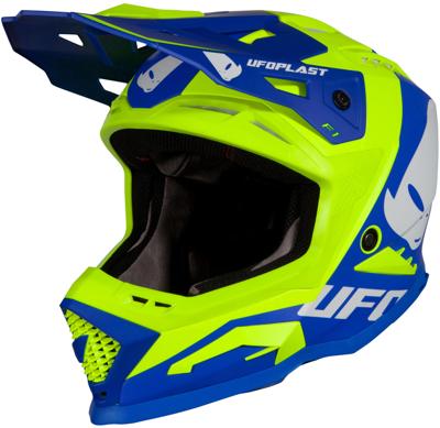 UFO PLAST Helmet echus m blue/yel. matt