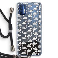 Zwanen: Motorola Moto G9 Plus Transparant Hoesje met koord