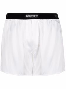 TOM FORD boxer à taille à logo - Blanc