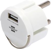 Stopcontactadapter brennenstuhl usb a 2.4a wit