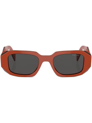 Prada Eyewear lunettes de soleil à monture rectangulaire - Orange