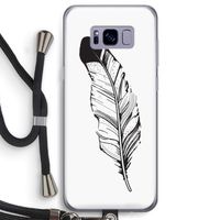 Pluim: Samsung Galaxy S8 Transparant Hoesje met koord
