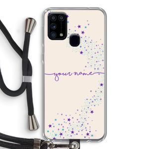 Sterren: Samsung Galaxy M31 Transparant Hoesje met koord